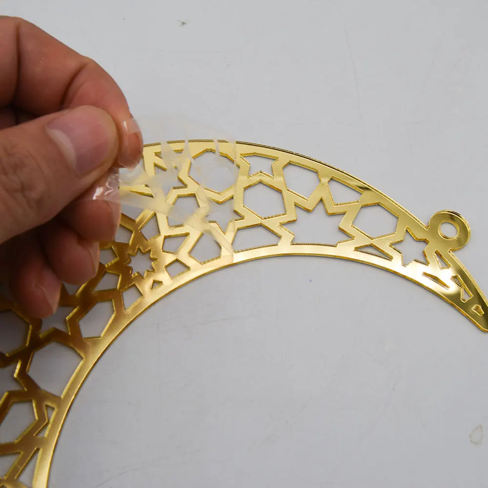 Shinny Star Moon Lantern Ramadan Garland EID Decoration Home Happy Ramadan Mubarak Party Decor Hanging Backdrop Muslim Banner