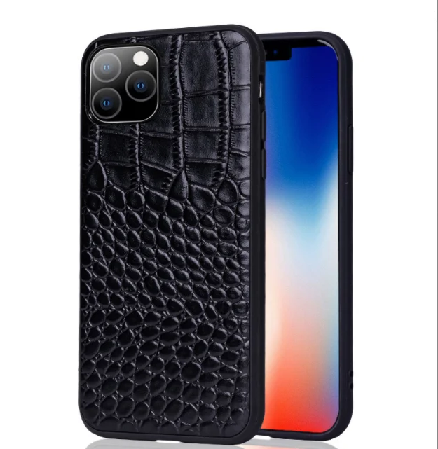 custom luxury designer genuine cowhide leather shockproof phone case for iphone 11 12 13 14 pro max plus mobile cover