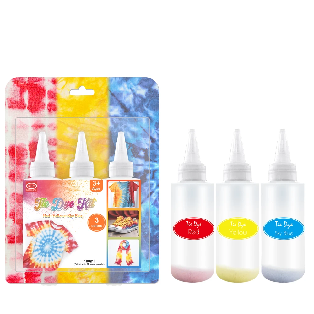 KHY Red&Yellow&Blue 3 Colors Tie-Dye Kit
