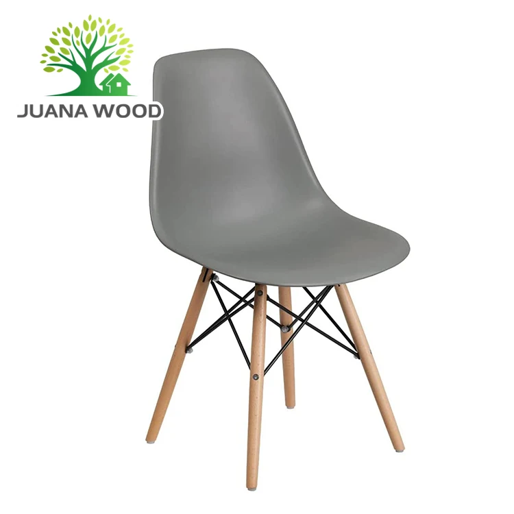 Wholesale cheap Scandinavian design modern dining room sets plastic chair stuhl dining chairs with wooden leg chair