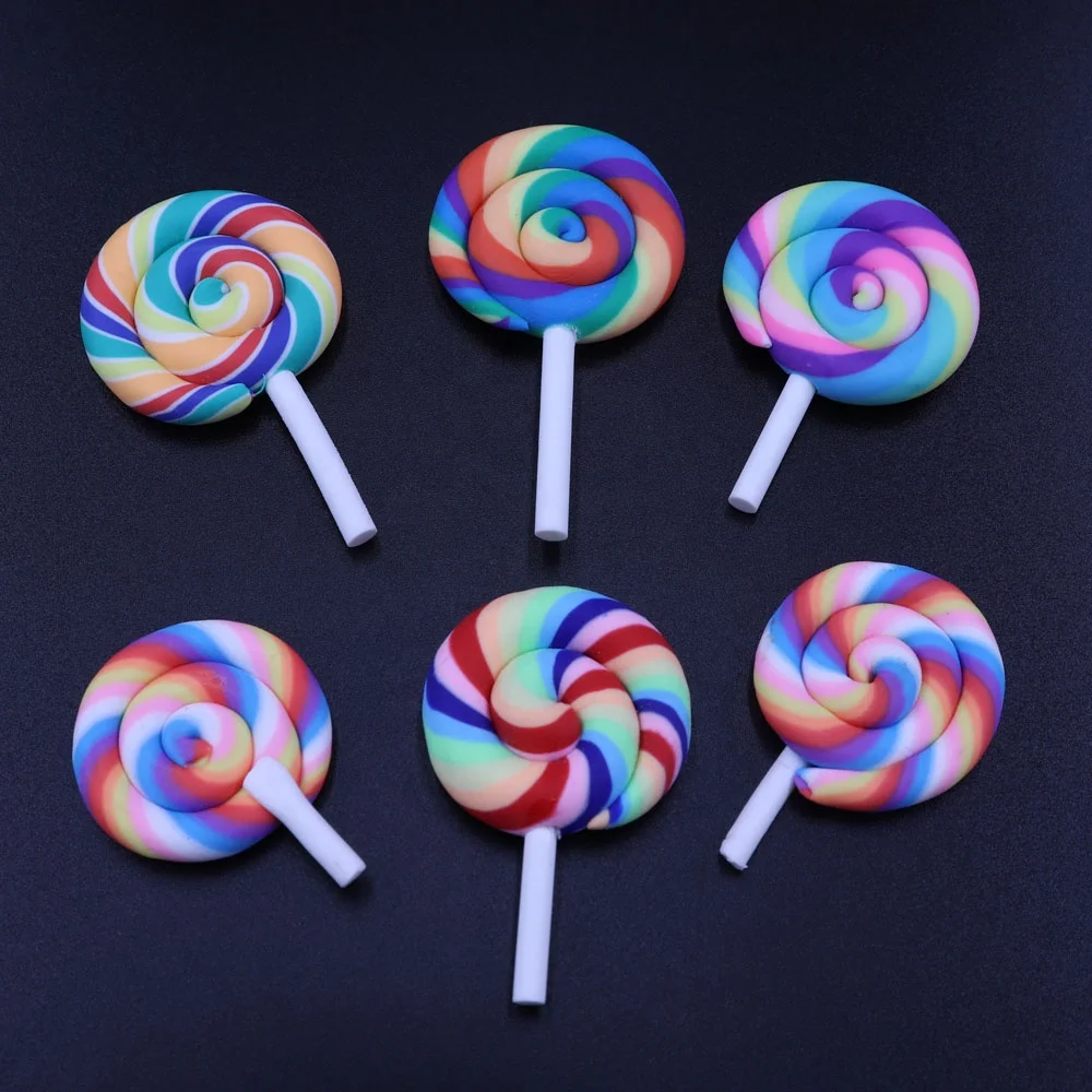 New Arrival 15mm Heart Doughnut Charm Jewelry Resin Slime Cabochons for Kids Toys Decoration