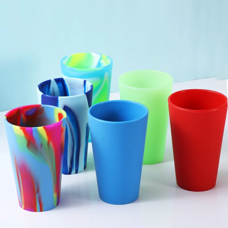 Unbreakable Silicone Pint Glasses Reusable Drinking Cup Food Grade Silicone Tumblers Silicon Cups