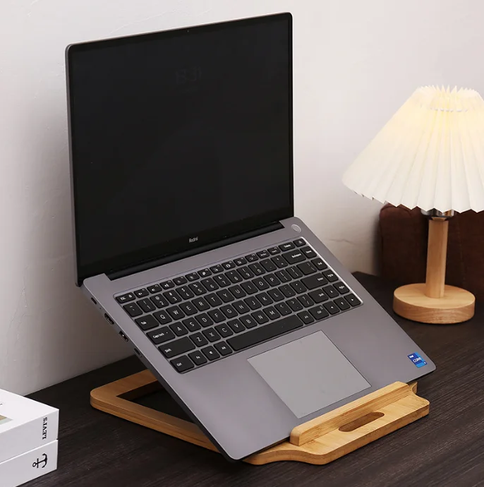 Деревянная подставка для ноутбука стола бамбуковая регулируемая высота компьютера