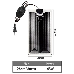 220v 45w reptile cage box tank heater infrared carbon film electric heat tape heat mat heat pad for lazard turtle snake