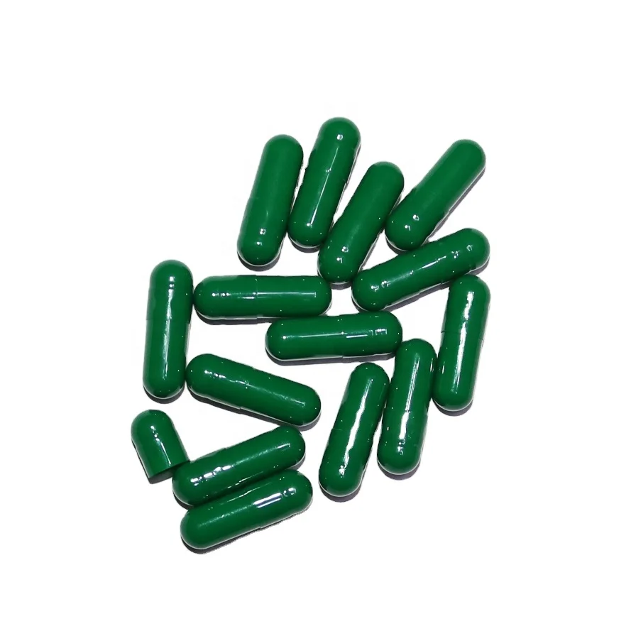 wholesale health green empty hard gelatin capsules pill