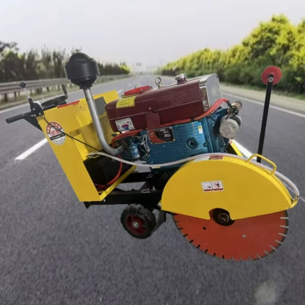 High Power Concrete Block Sawing Machine Diesel Engine Road Cutter Saw Cutter Manual Concrete Cutter With Electric Motor