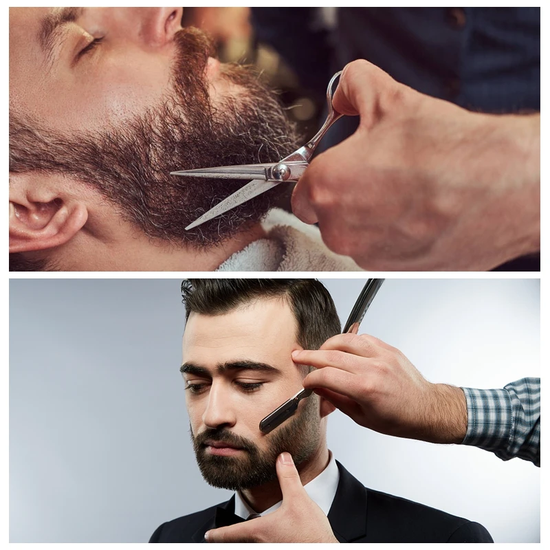 Beard Care Kit Men Professional Beard Growth Kit Shampoo Brush Oil Comb Cream Roller Beard Care Set