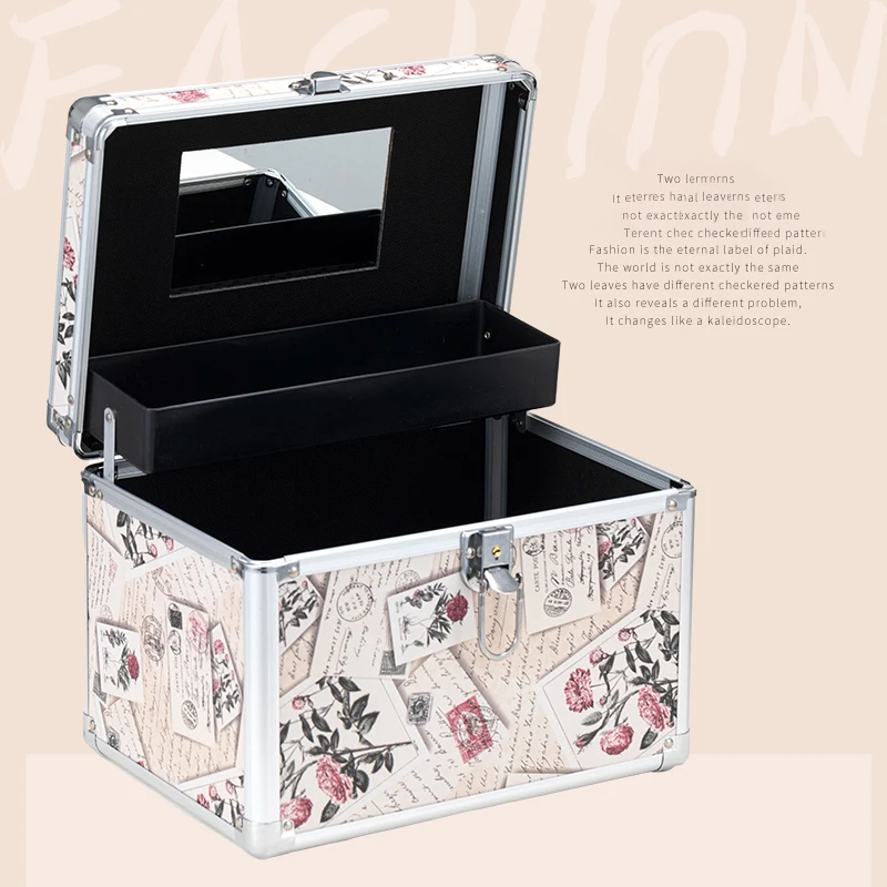 Multi-layer Interlocking Aluminum Beauty Cosmetic Box Makeup Vanity Case Aluminum Alloy Metal cosmetic case