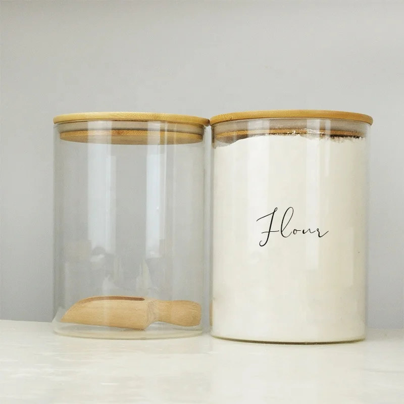 Clear 2L 3L kitchen large glass storage jars for rice flour cereal beans pasta spaghetti.jpg