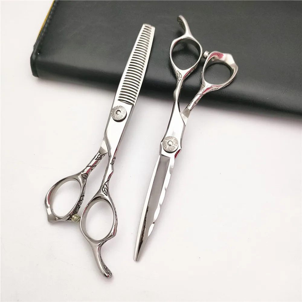 Handmade 440C Scissors Hair Professional Cutting Scissors 6.5 Inch Barber Shears Fine Cutting Hair Scissors