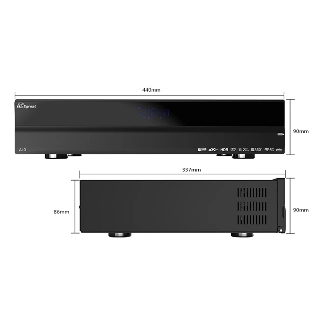 Проигрыватель Egreat A13 4K Ultra HD 3D Blu-Ray HDD и проигрыватель потокового видео с адаптивной проводной сетью 1000