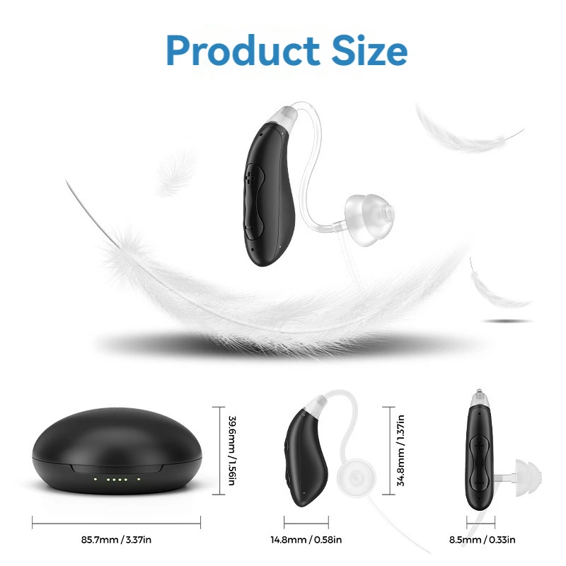 High Quality 16-Channel Mini Bluetooth Invisible Hearing Aids Sound Amplifier for Elderly with Hearing Reduction