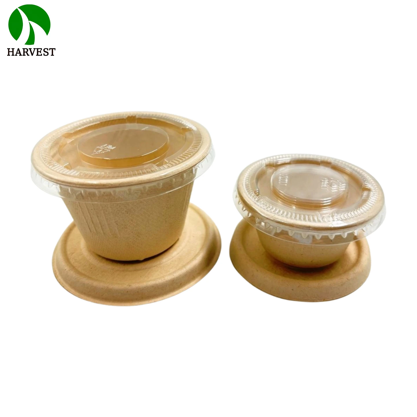 Leakproof Greaseproof Eco Harvest Natural Sugarcane Disposable Bagasse 2 Oz 4 Oz Dipping Sauce Cup With Lid