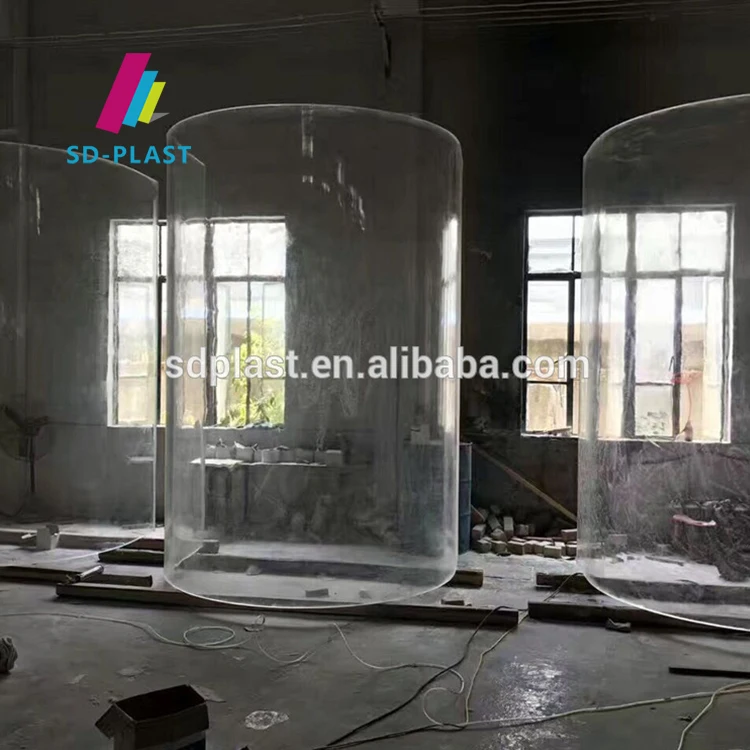Wholesale Custom large Acrylic Glass Sheet Aquariums Round Acrylic Fish Tank