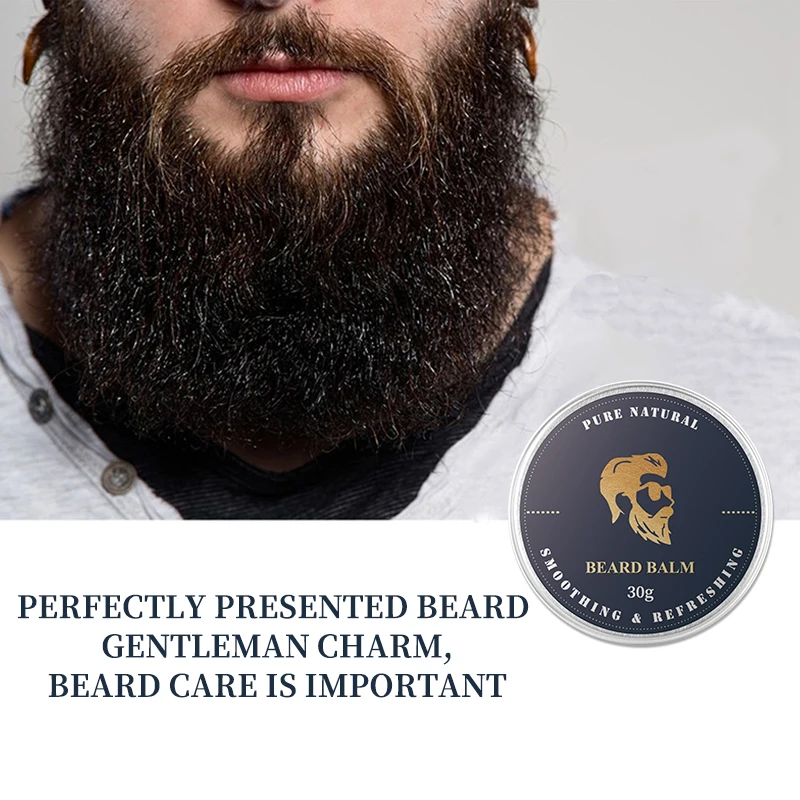 OEM LYW Private Label Natural After Shave Cologne Mustaches Soften Moisturize Men Organic Beard Growth Butter Beard Balm Wax