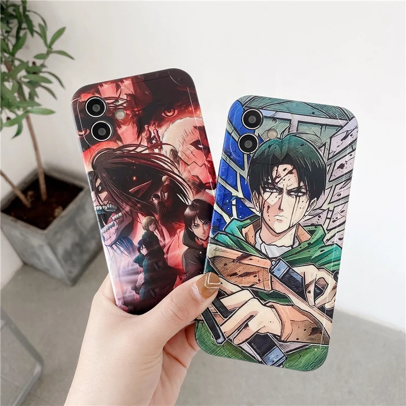 
for iPhone 12 mini 11 Pro 8 X Xs Attack on Titan Anime Japan Japanese Cartoon soft Cover Case Free Shipping 