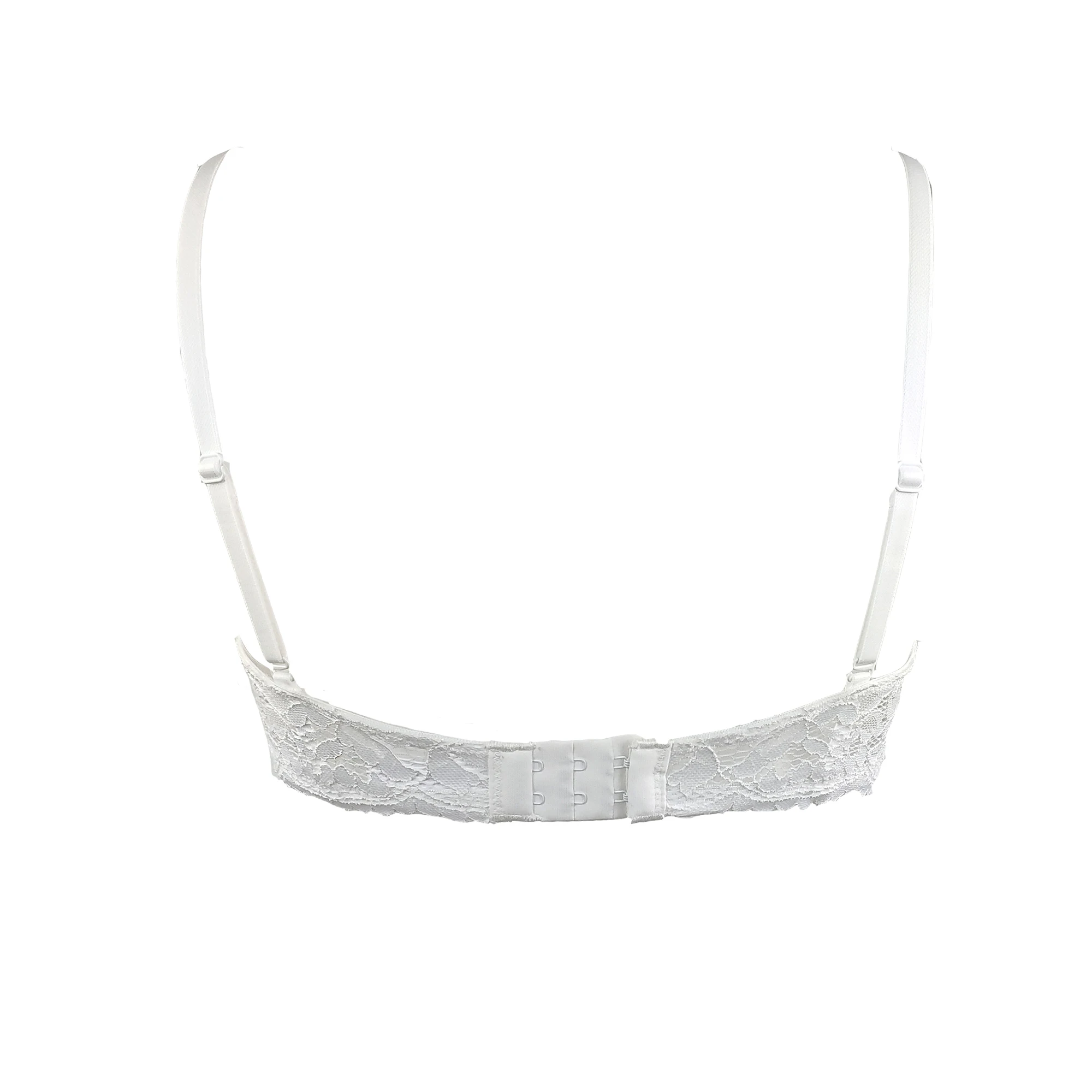 Женский кружевной бюстгальтер с вышивкой и пуш-ап