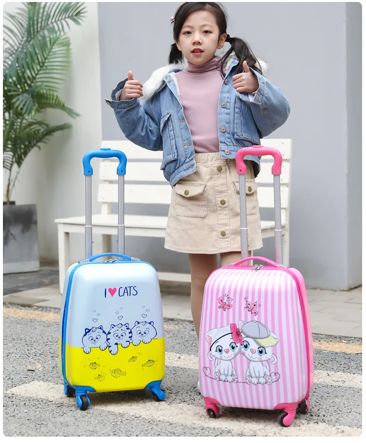 Children pull box gift printed logo cartoon suitcase 18 inch universal wheel suitcase