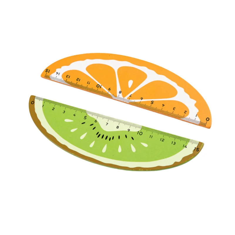 15cm Creative Wooden Hand Account Protractor Fruit-Themed Fruit Ruler