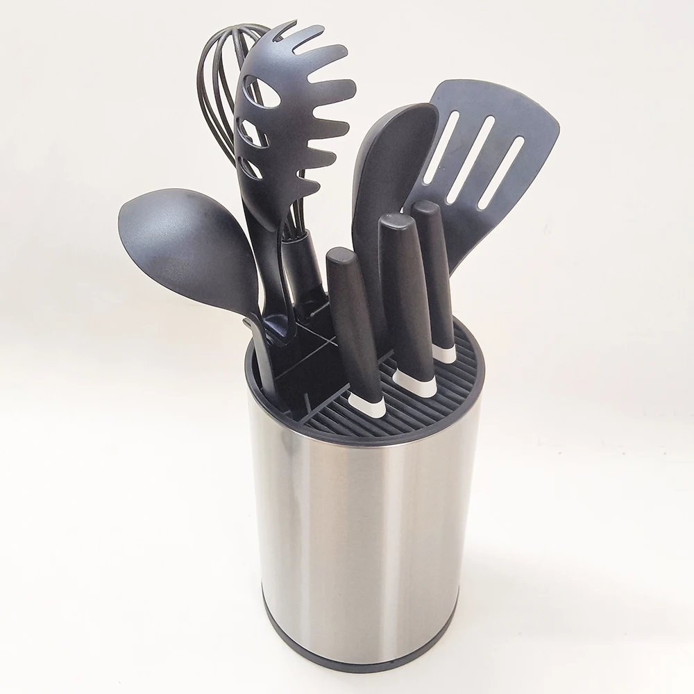 Stainless Steel Knife Holder Stand Organize Tool Holder Professional Hotel Kitchen Knife Block Tool Home Kitchen Accessory