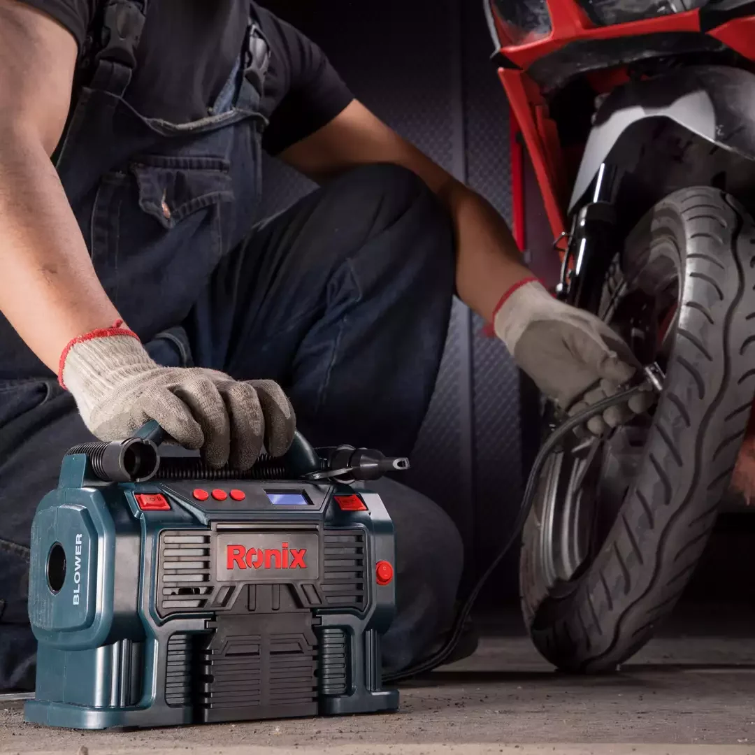 Ronix RH-4261 Professional Air Compressor Ac-220v Cordless Low Noise Mini Digital Screw Air Car Compressor Machine