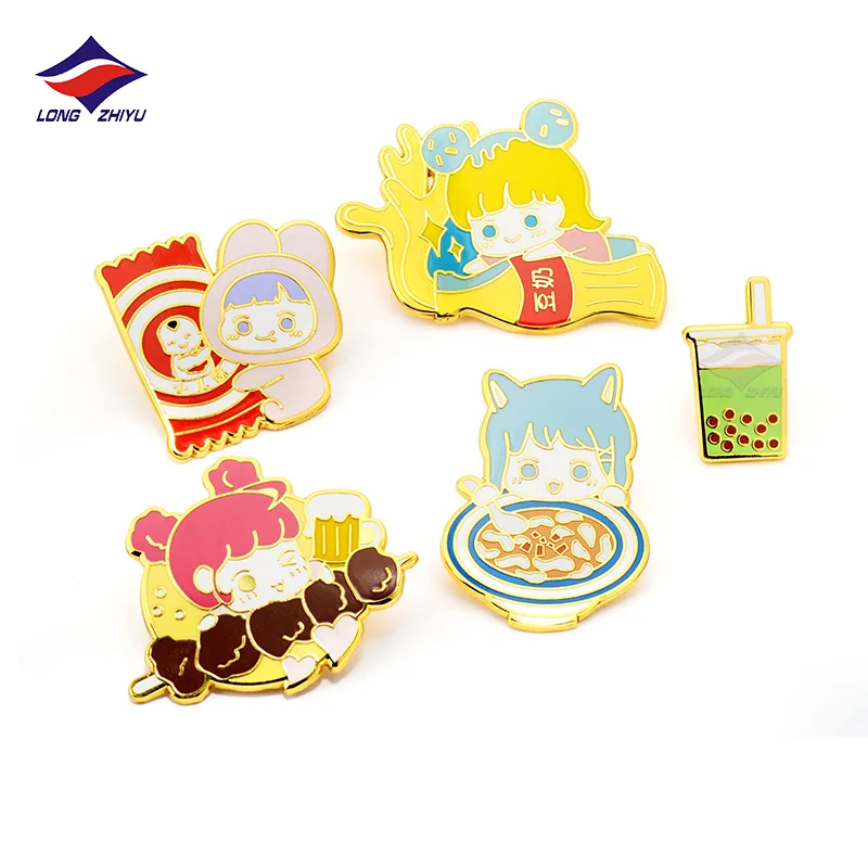 Longzhiyu Bespoke Lapel Pins Custom Logo Hard Enamel Pin Badges Metal Crafts for Promotional Gifts