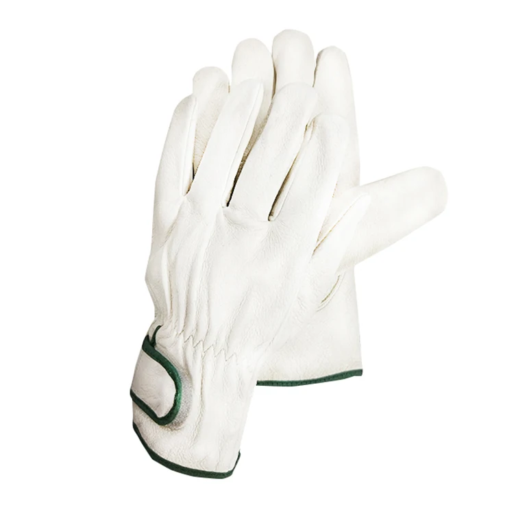 Wholesale Durable Safety Construction Garden Labor Protection Leather Gloves