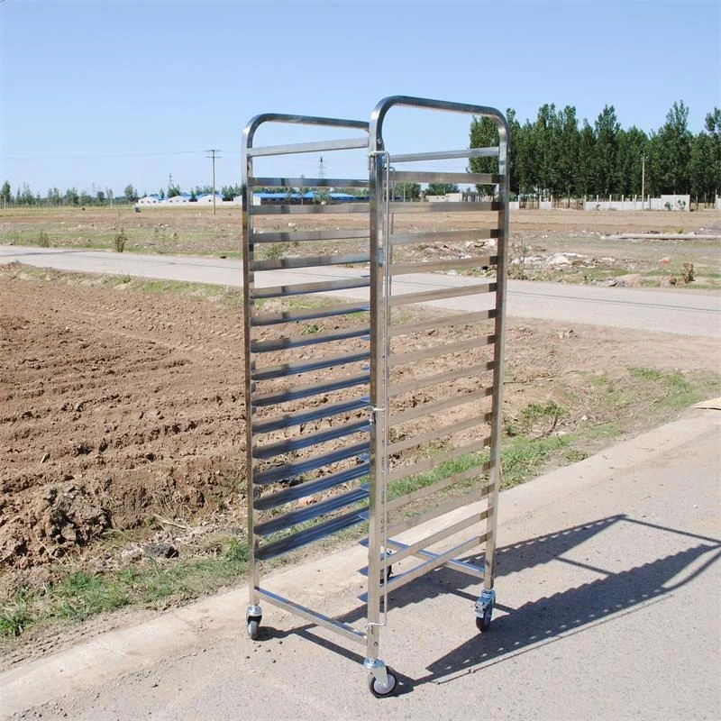 Factory Direct 15 16 layers Stainless Steel Bread Bakery Rack Tray Trolley Cart for Hotel Restaurant