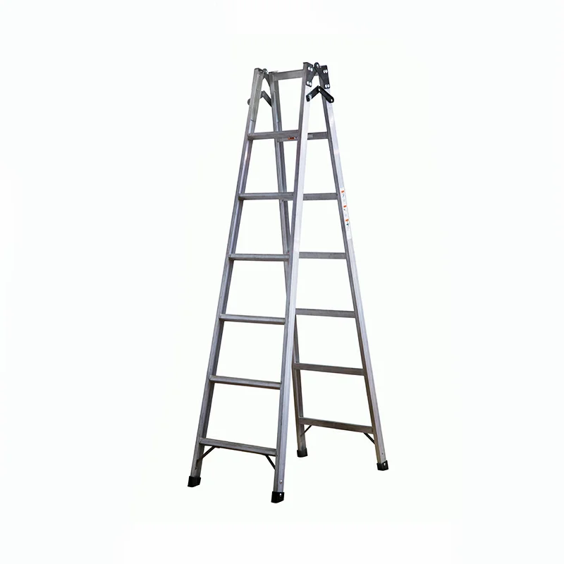 Top quality heavy duty mobile Aluminum Ladder reinforced ladder foldable adjustable telescopic step ladder