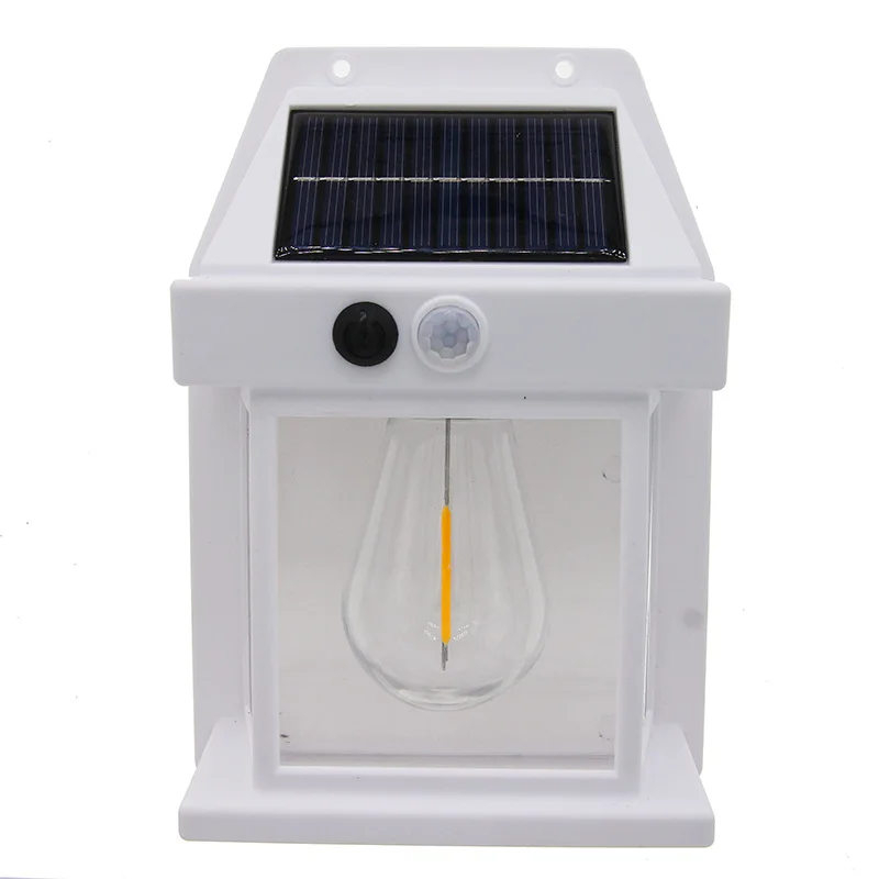 New outdoor solar wall lamp outdoor waterproof tungsten lamp induction garden lamp garden villa night light lighting