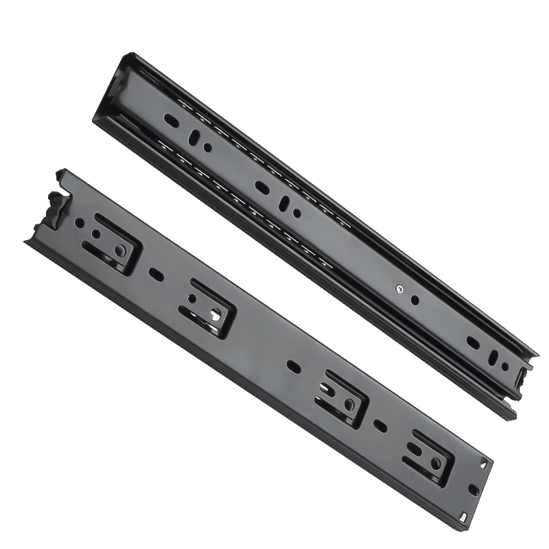 AOLISHENG 45 Width Drawer Slides Removable Ball Bearing Telescopic Channel Triple Extension Furniture Sliding Rail Drawer Guides