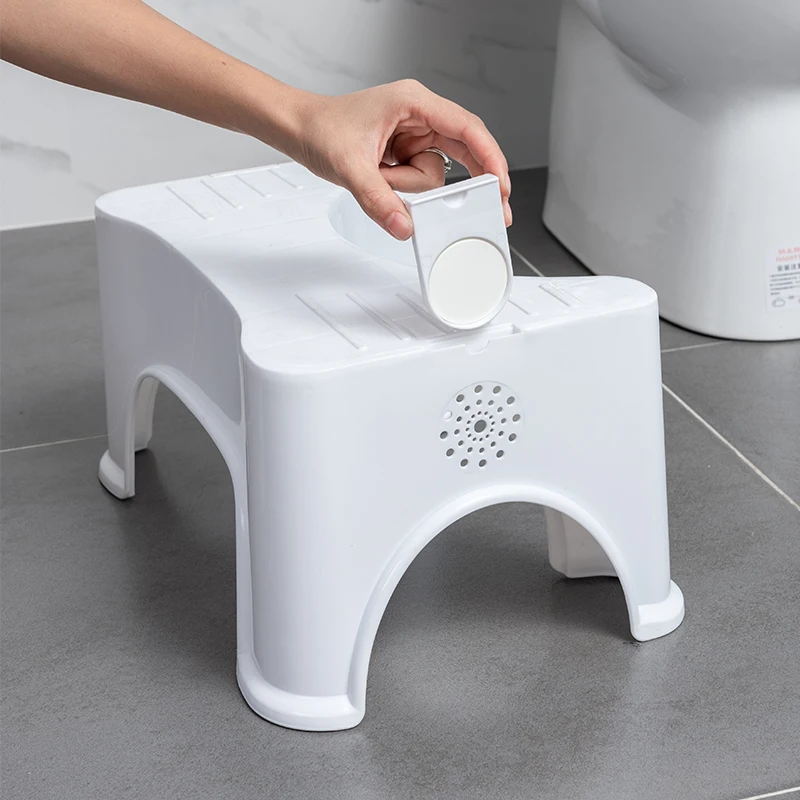 Plastic non-slip toilet step stool,  potty stool with air freshener