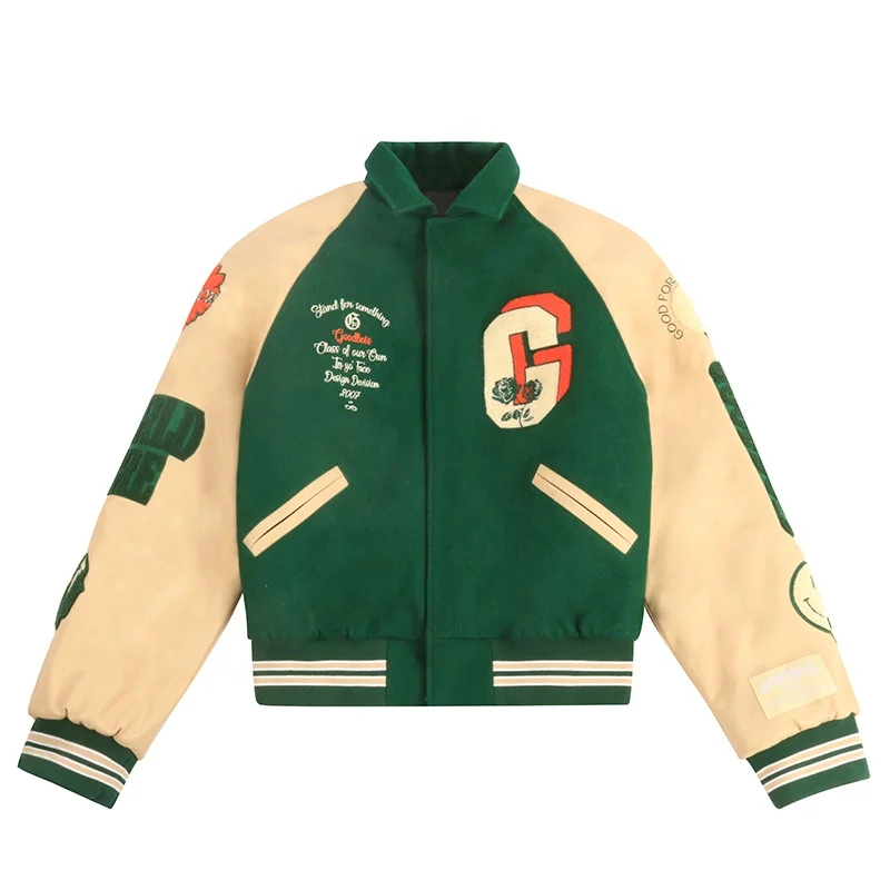 chenille patches chic embroidery flight baseball letterman bomber jackets