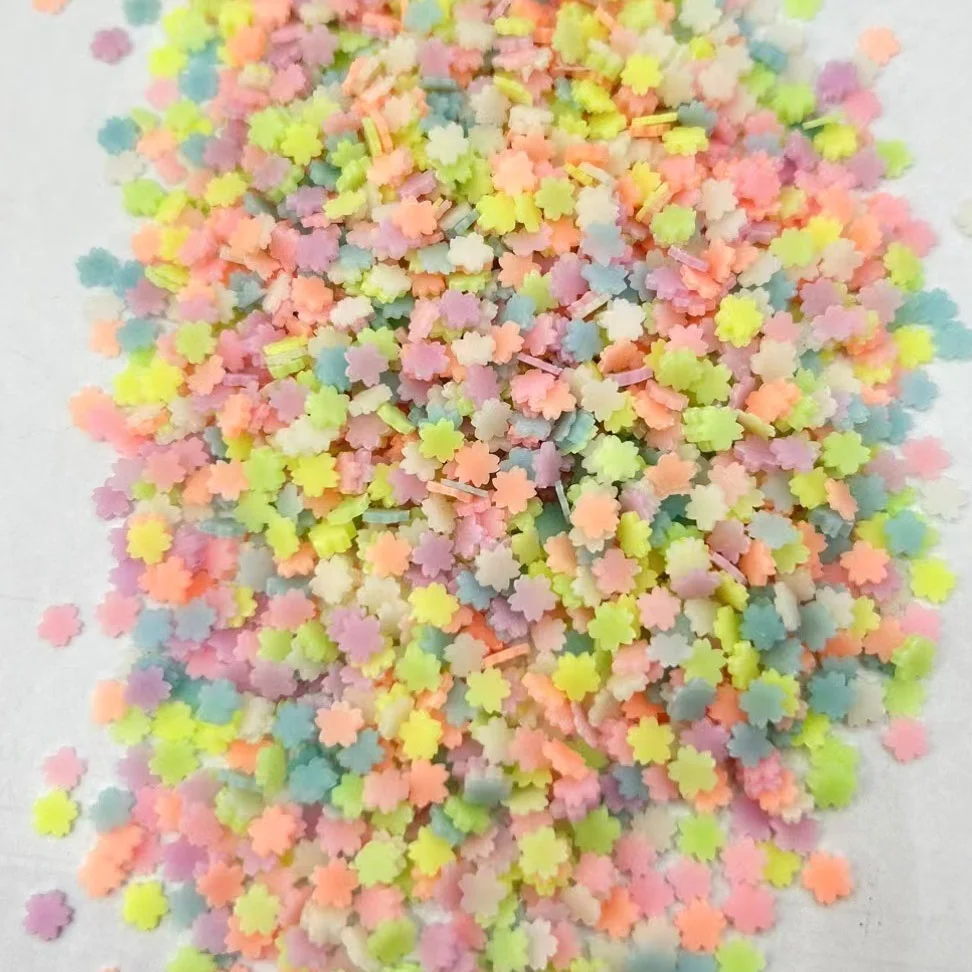 500g Glow Colorful Star Hollow Heart Leaf Polymer Clay Slices Sprinkles for DIY Crafts Filling Accessories