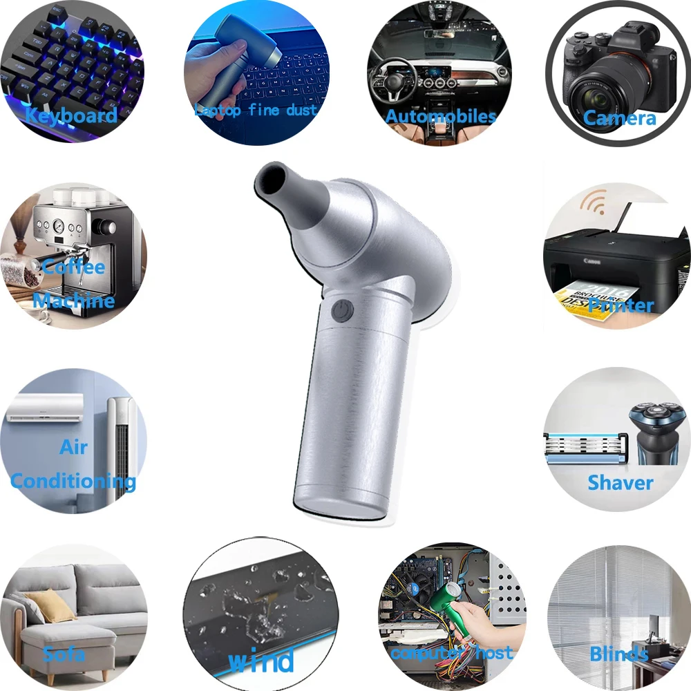 CROSSGUN Hotsale Turbo fan Mini Portable Turbo Fan Vertical Small Wind Turbine For Computer BBQ Air Dust Collector Cleaner