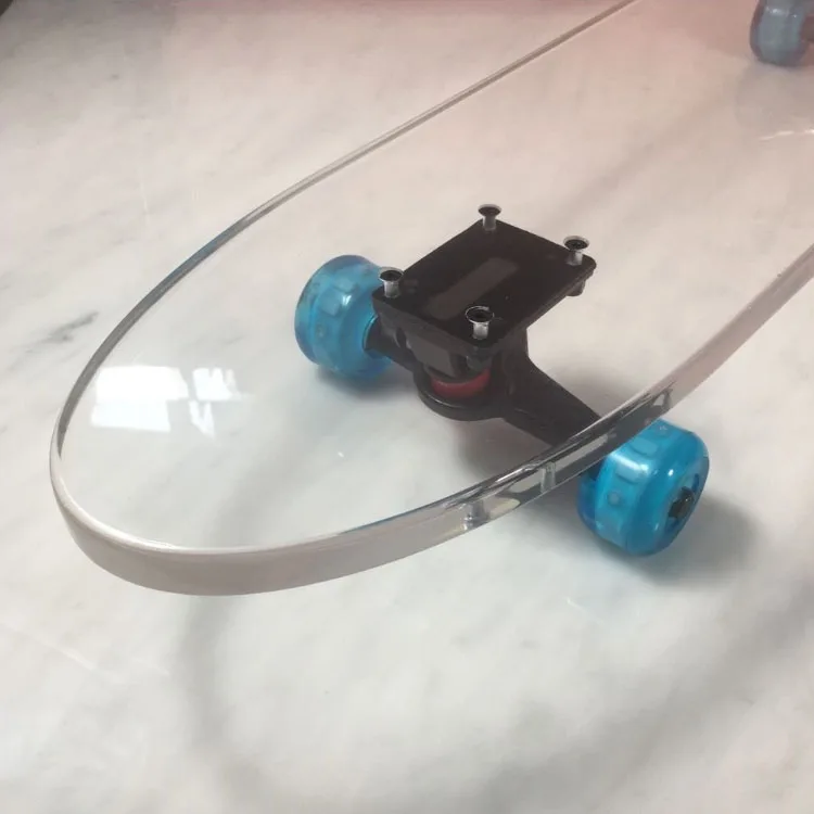 Clear Acrylic Exhibition Skateboard Deck for Decoration Wall UV Print Screen canadian maple acrylic deck palace skateboards