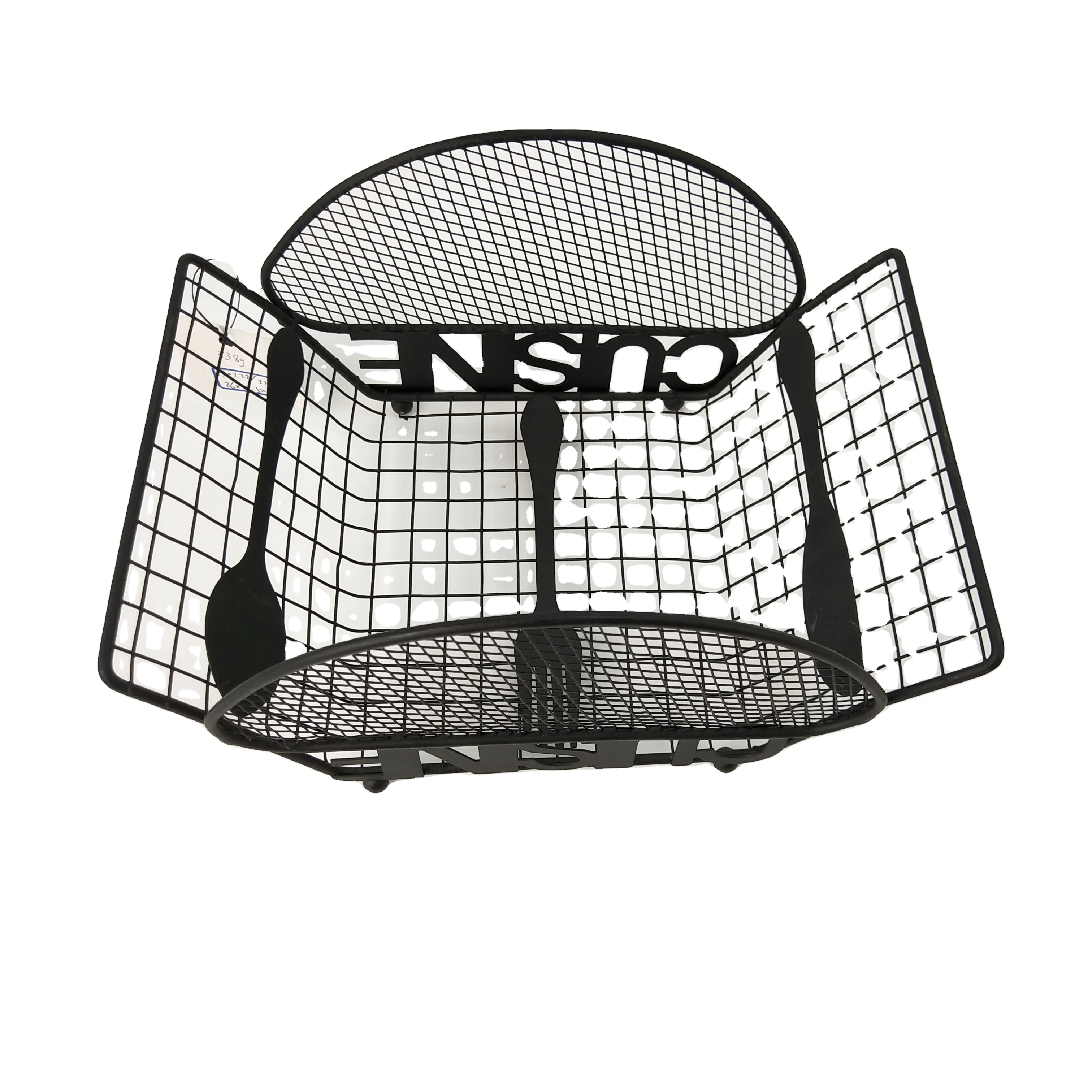 Black Wire Metal Decoration Storage Basket Storage Holder Organizer Food Storage Basket Container Fruit Basket for Home