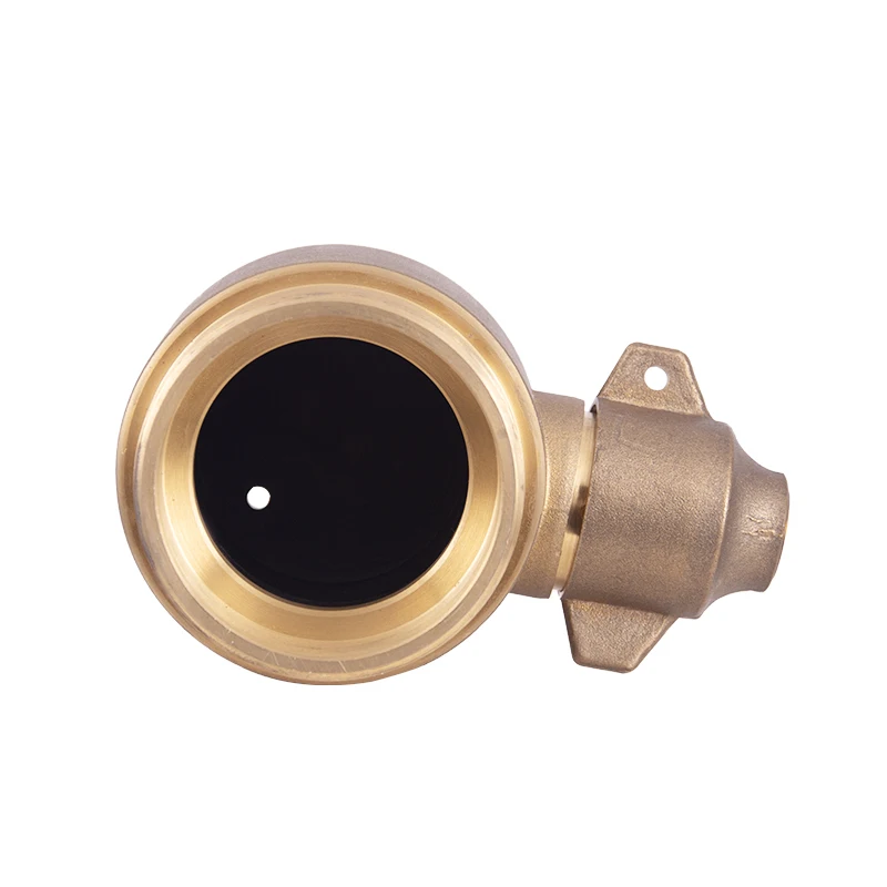 Factory price 5 years warranty  angle hose  outlet  2 1/2'Female  brass hat chain  fire valve  polishing  hat