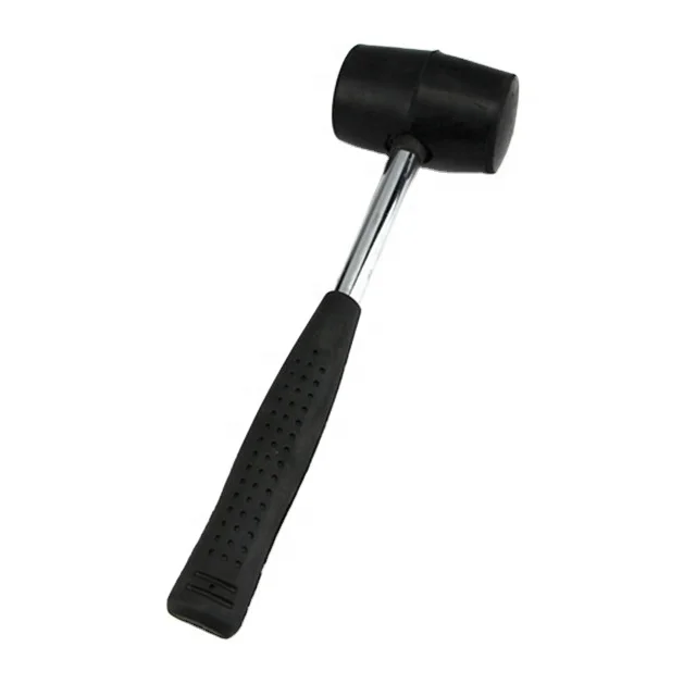 83033-A-8OZ#8oz Outdoor Camping Metal Handle Rubber Mallet Hammer
