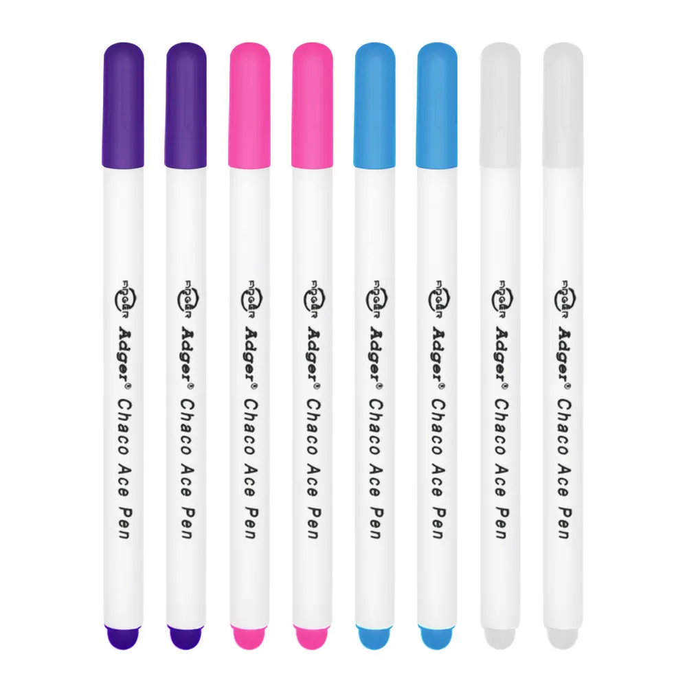 6 Color Water Soluble Erasable Marking Pens, 1 Pcs Gauge Sewing Measuring Tool, 1 Soft Tape Measure