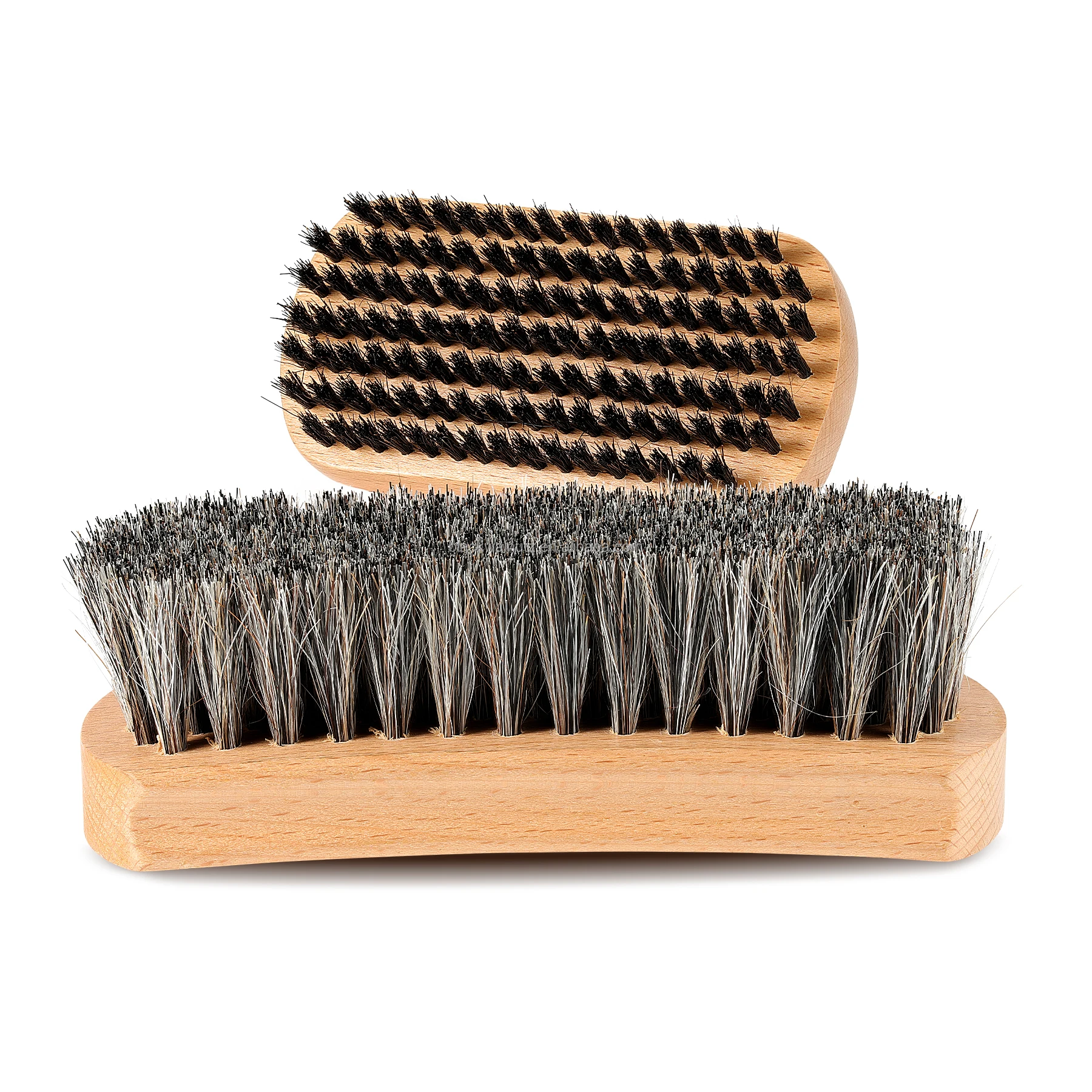 Big Size Wooden Shoe Shine Brush Soft Horse Hair Bristles cleaning Polishing Shoe Brush