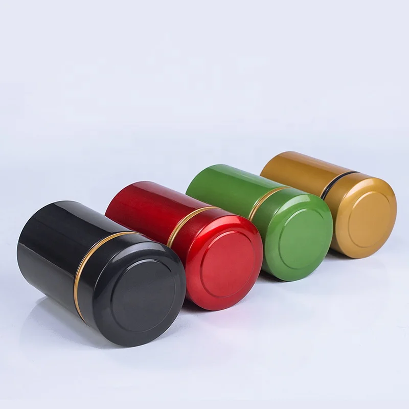 Tea Tin Storage Box Round Shaped Sealed Jar Cans Metal Coffee Tea Tea Iron Box Tinplate Container for Gift Empty Tin Case