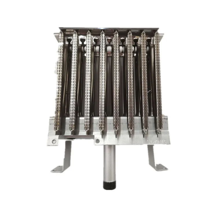 Заводская поставка, 8 рядов, газовый котел, паровой огонь, из нержавеющей стали, железо, цинковая плита, горелка, лоток