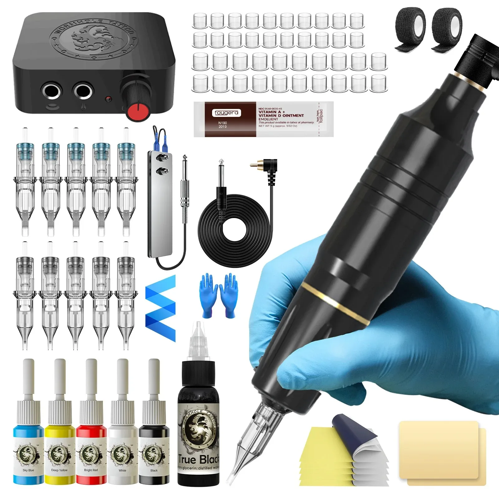 High Quality Permanent Makeup Pen Machine Gun Pen Wireless Professional Tattoo Machine Full Kit For Body Art