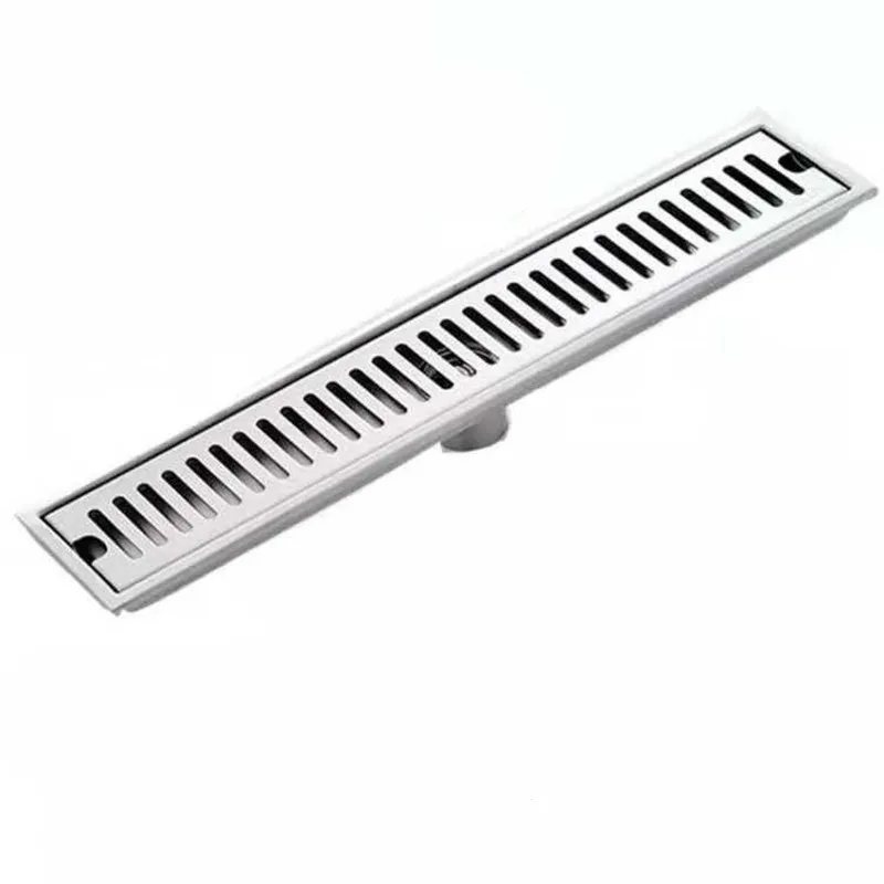 modern metal Custom size long square floor strainers 304 stainless steel bathroom shower antiodor floor drain