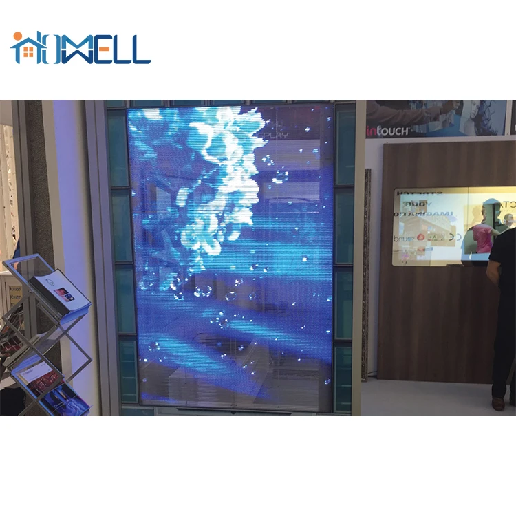 3D Transparent LED Display Screen Glass Window Curtain Indoor Advertising Video Wall P5*10 P10 P20 Display Panel