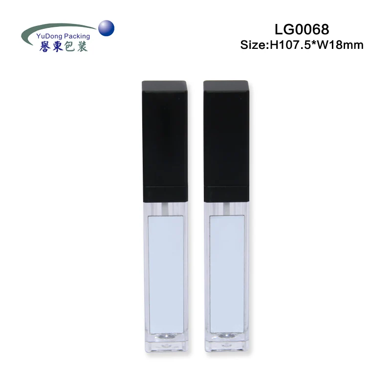 Wholesale Led Light Custom Design Plastic Empty Lip gloss Tubes Luxury Liquid Lipstick Container squeeze Lipgloss Bottle  With M