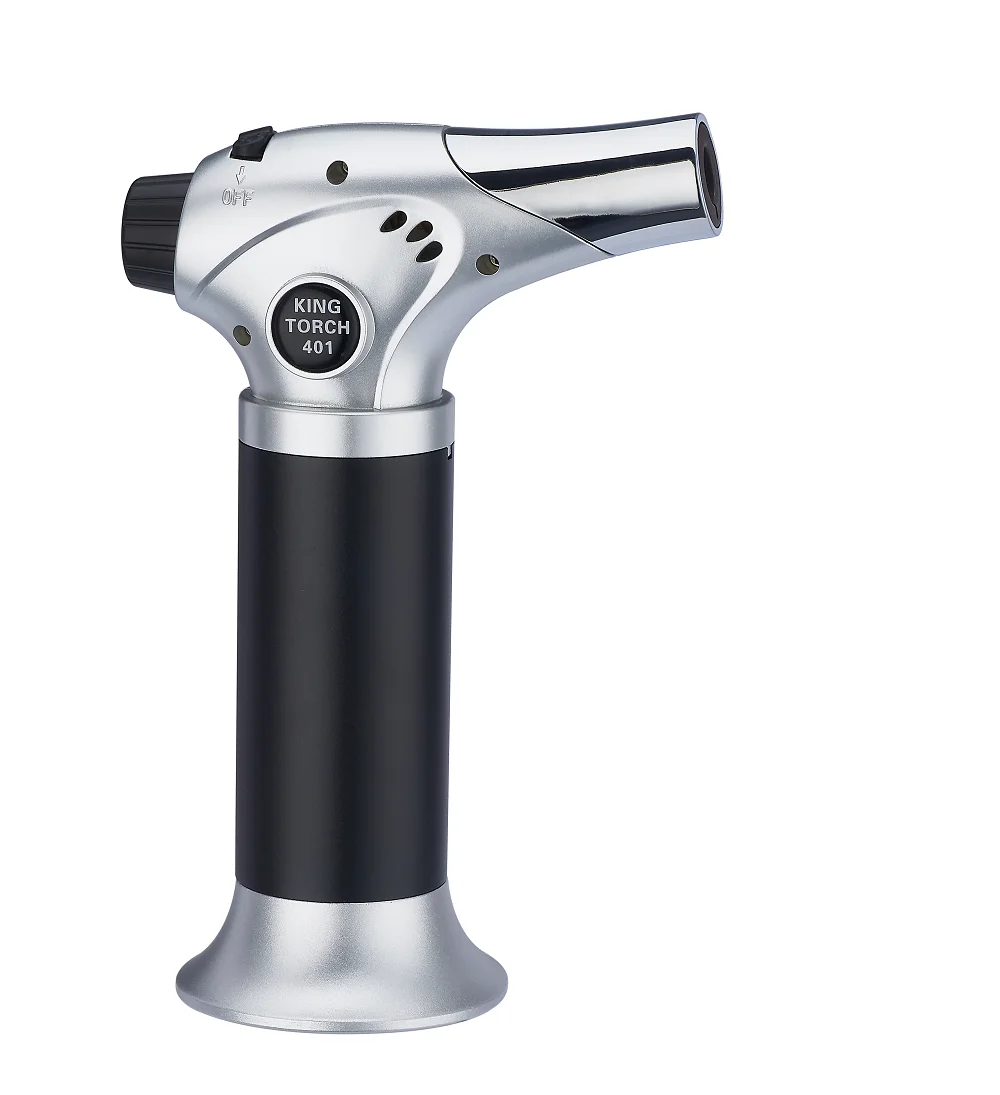 Portable Waterproof Refillable Kitchen Windbreak Welding Blow Butane Gas Jet Torch Lighters With Safety Lock