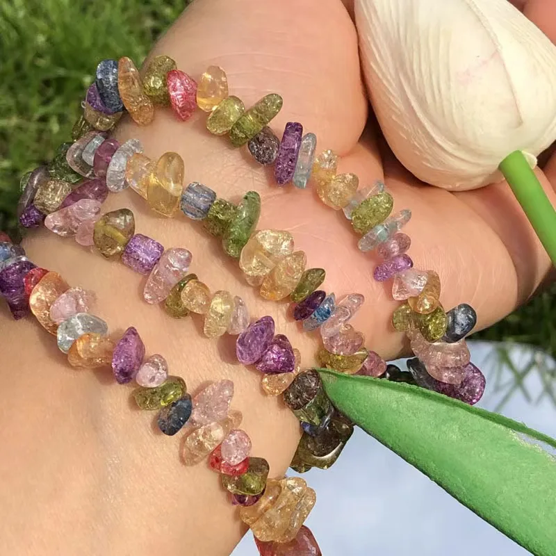 Natural crystal free-form gravel beads 3-5/5-8/8-12mm irregular pieces loose beads for jewelry DIY making bracelets