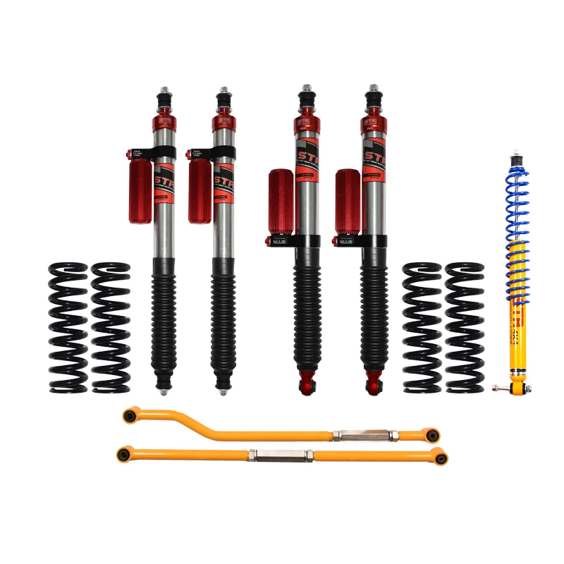 STR Customized Off-Road Racing Suspension High Lift Kit 4X4 Struts Rubber Shock Absorber for Toyota LC80
